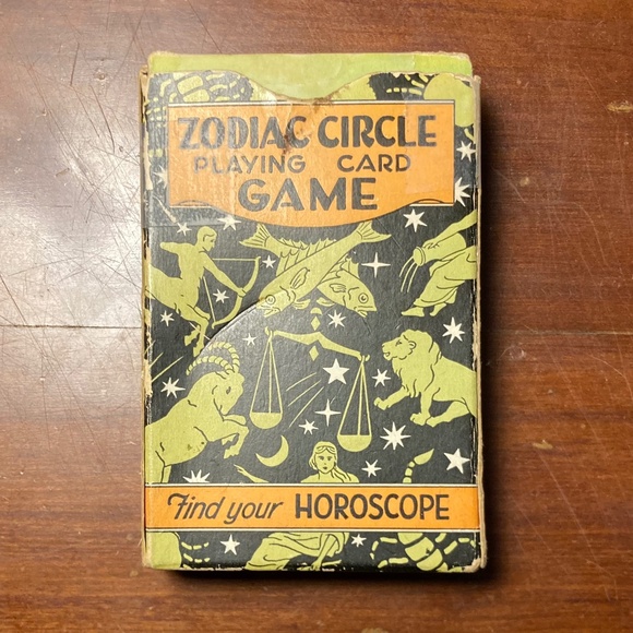 Vintage 1930's Zodiac Circle Playing Card Game - Picture 1 of 6